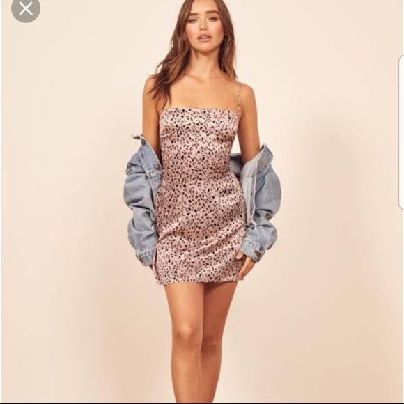 Reformation Kosta pink leopard print mini dress - Picture 3 of 10